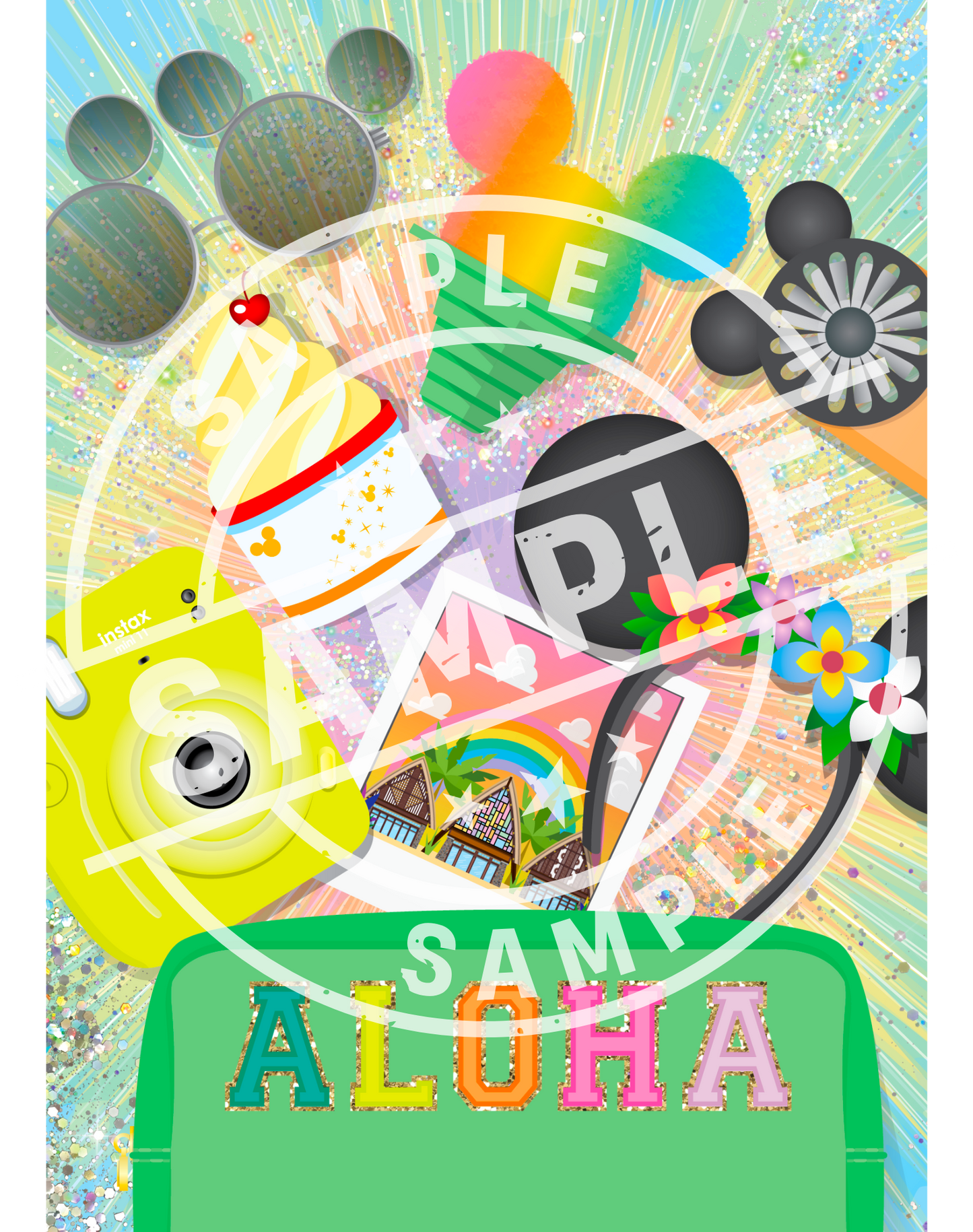 *DIGITAL DOWNLOAD ONLY* Original Flatlay 5x7 - Aulani