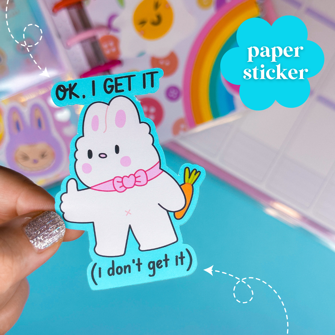Journaling Paper Sticker - Funny Bunny