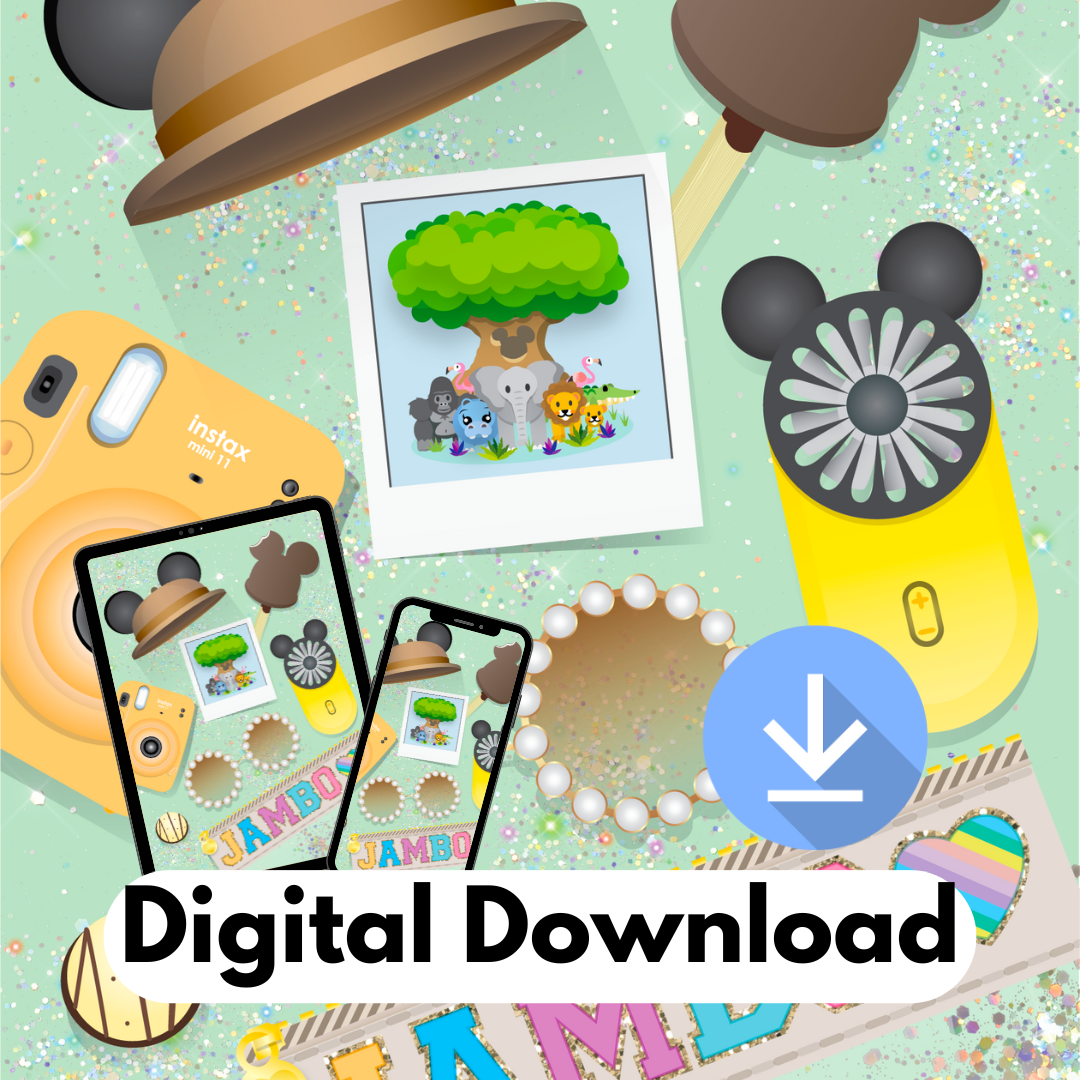 *DIGITAL DOWNLOAD ONLY* Original Flatlay 5x7 - Animal Kingdom