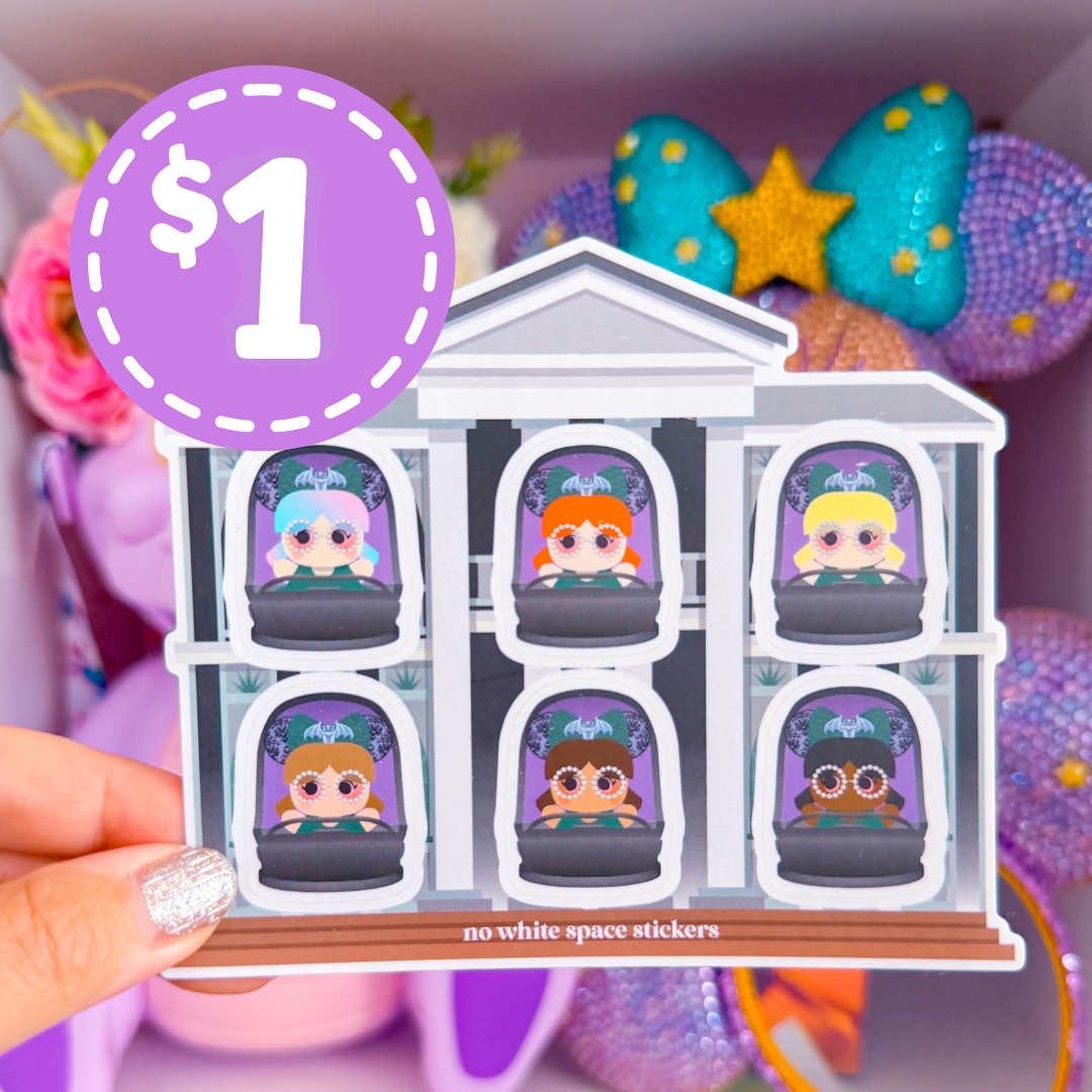 $1 SALE ITEM - Paper Sticker Sampler (Park Day - Haunted)
