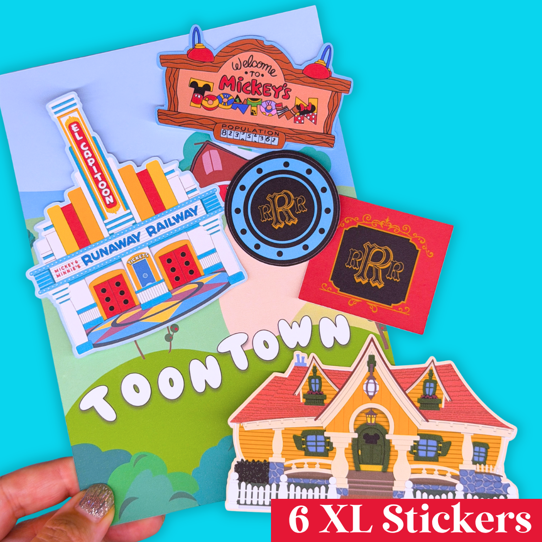 STICKER SCRAP PACK - MINI Mickey's Toontown