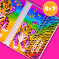 5x7 (Large) Reusable Sticker Book (Peel 'n Stick) - STICKER KEEPER Tiger