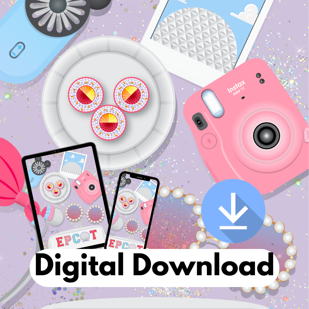 *DIGITAL DOWNLOAD ONLY* Original Flatlay 5x7 - Epcot