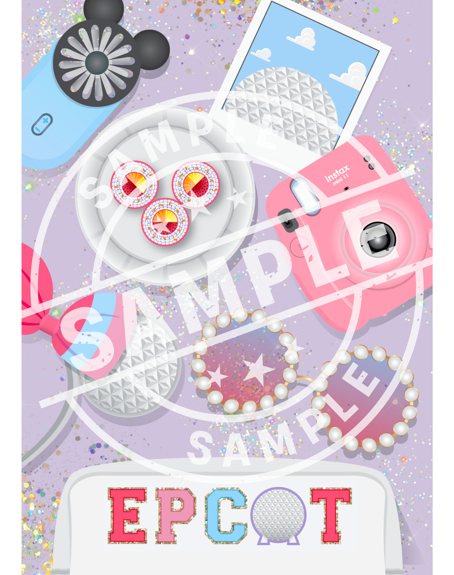 *DIGITAL DOWNLOAD ONLY* Original Flatlay 5x7 - Epcot