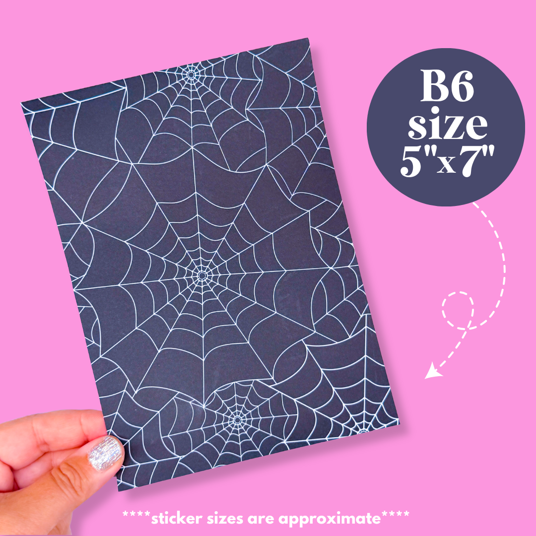 Journaling Paper Sticker - 5x7 Full Page Background Stickers (Halloween)