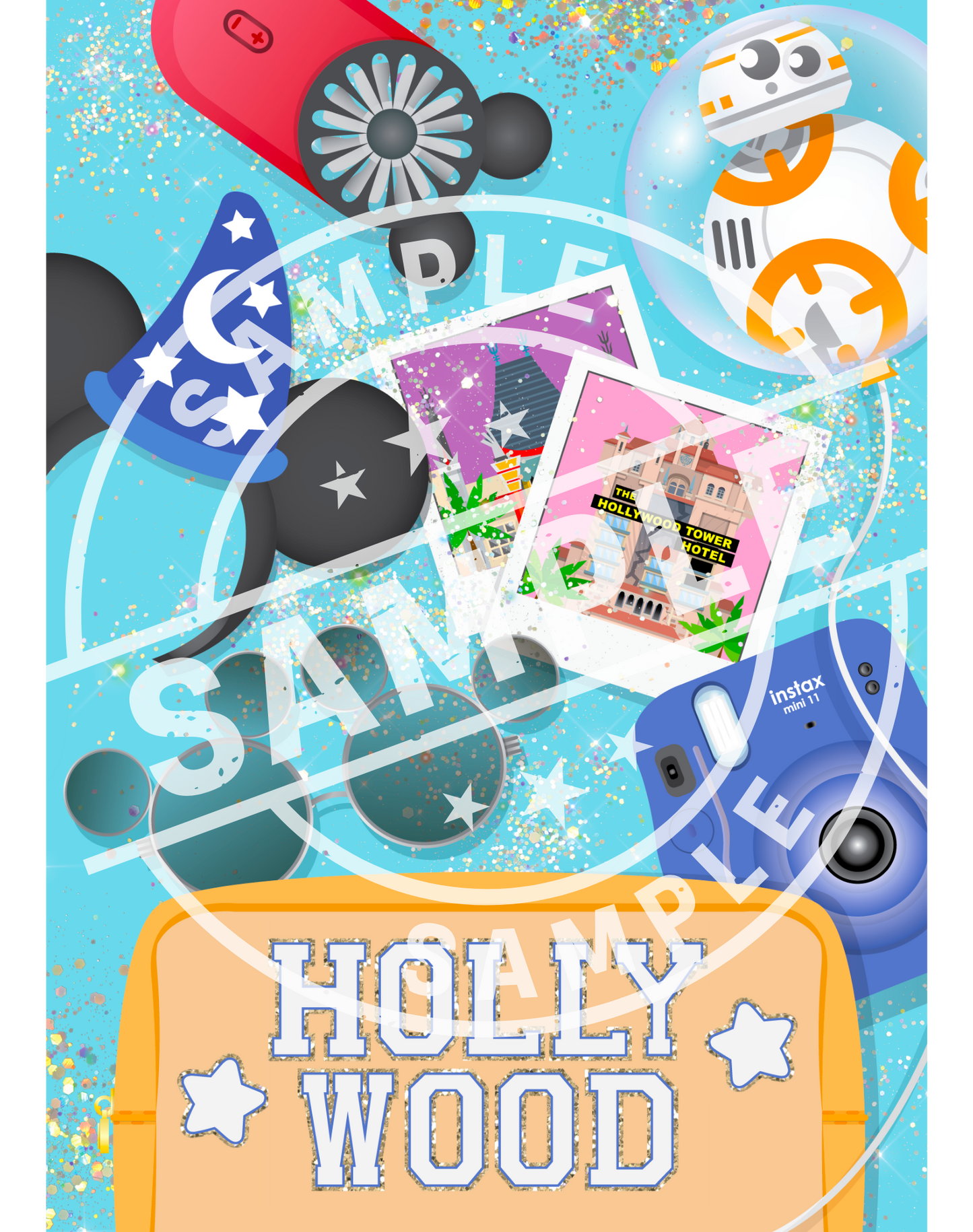 *DIGITAL DOWNLOAD ONLY* Original Flatlay 5x7 - Hollywood Studios