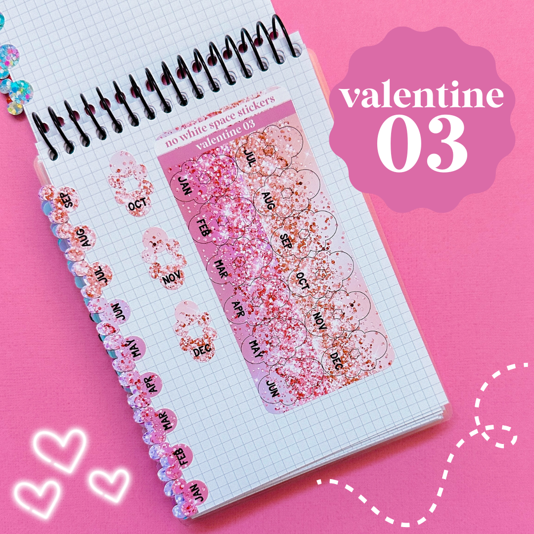 Miniature Paper Mouse Tabs (0.5") - Fold Over Page Tabs (Valentine 2025)