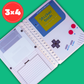 3x4 (Small) Reusable Sticker Book (Peel 'n Stick) - Gameboy
