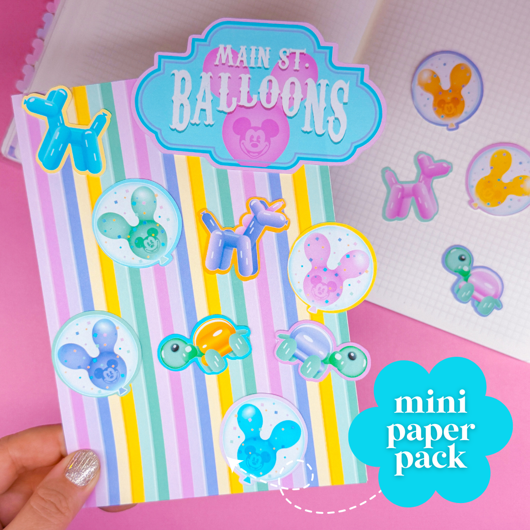 NEW! STICKER SCRAP PACK - Storefronts (Main St. Balloons)
