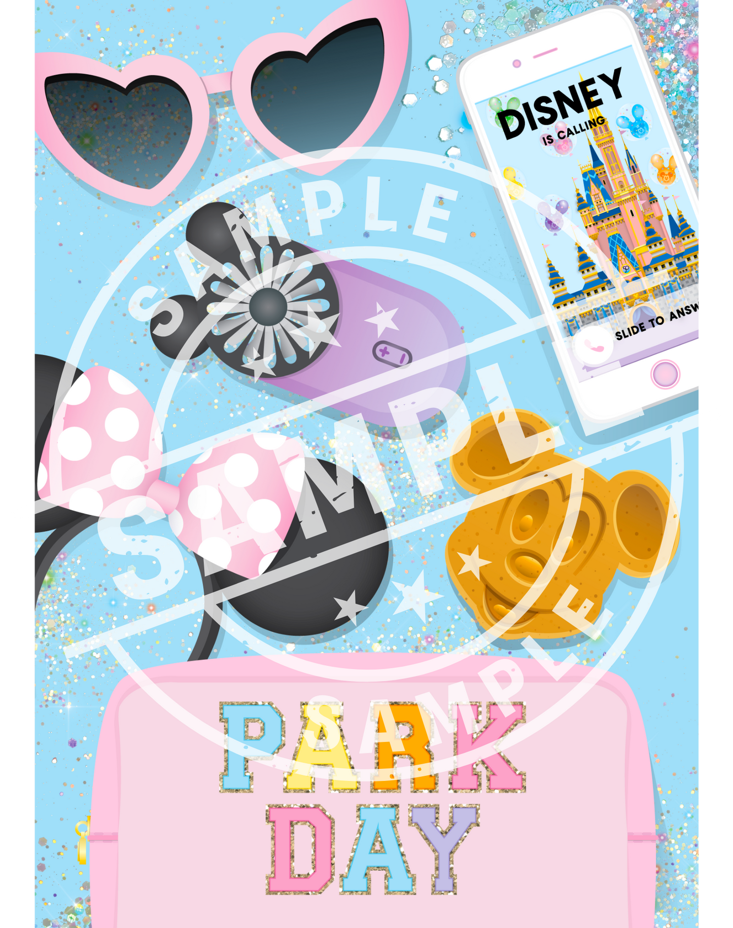 *DIGITAL DOWNLOAD ONLY* Original Flatlay 5x7 - Magic Kingdom