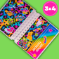 3x4 (Small) Reusable Sticker Book (Peel 'n Stick) - STICKER KEEPER Rainbow Stickers