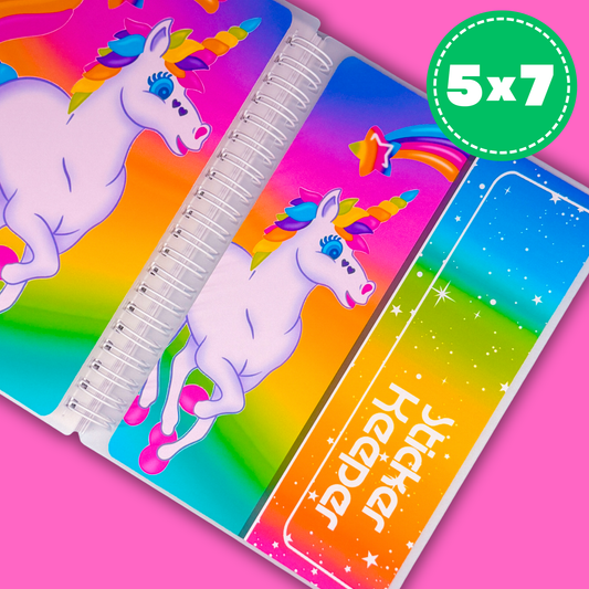 5x7 (Large) Reusable Sticker Book (Peel 'n Stick) - STICKER KEEPER Unicorn