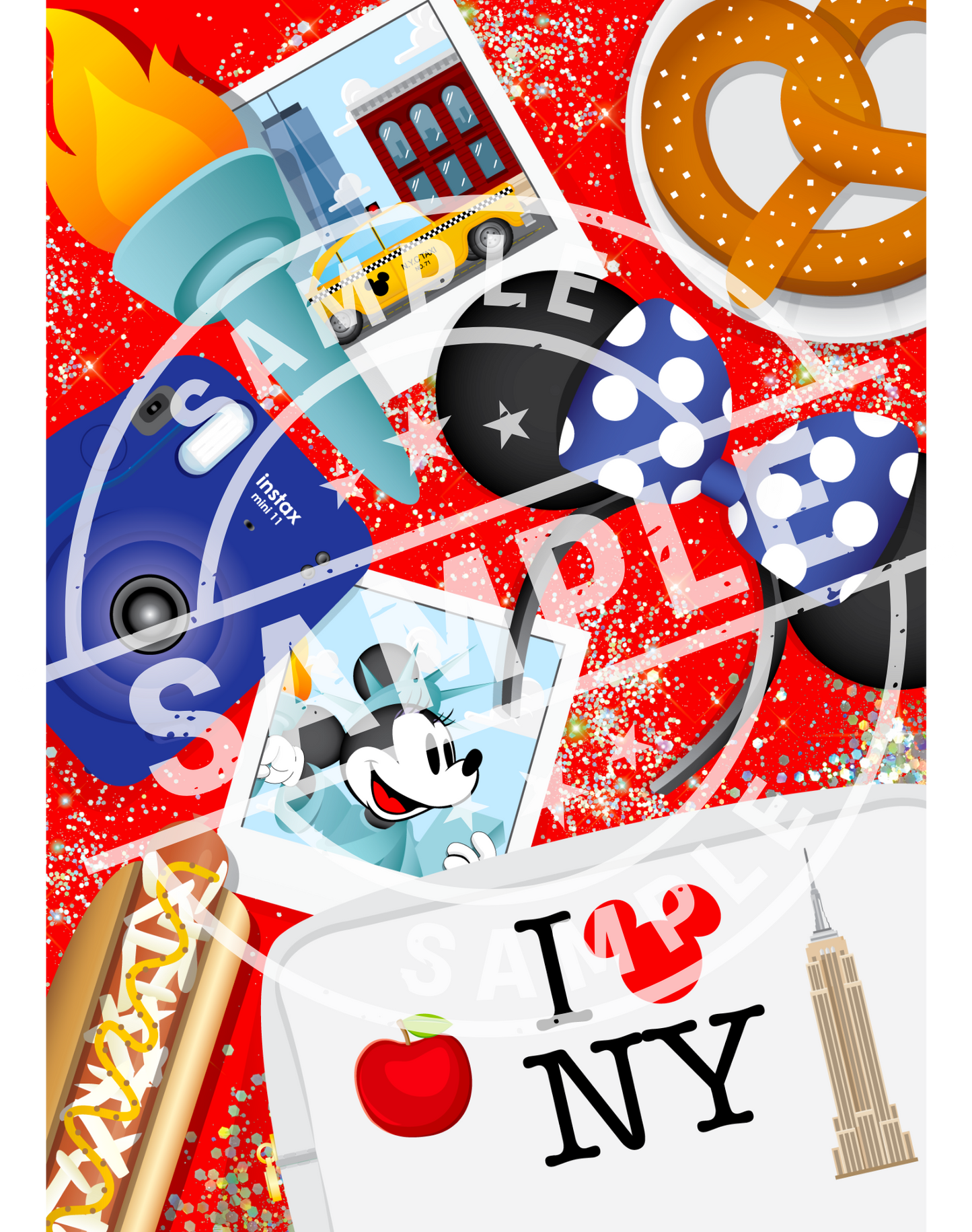 *DIGITAL DOWNLOAD ONLY* Original Flatlay 5x7 - New York