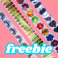**FREEBIE 1 PER PERSON, PER DAY** JUNK JOURNAL - Pastel Roll Stickers (4" to 6" each)