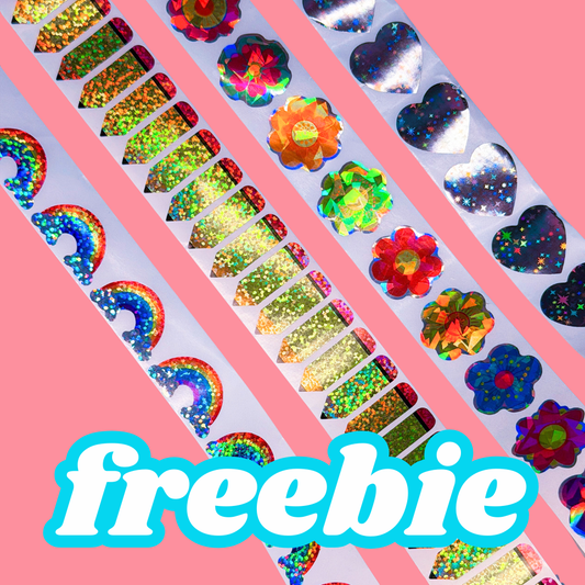 **FREEBIE 1 PER PERSON, PER DAY** JUNK JOURNAL - Pastel Roll Stickers (4" to 6" each)