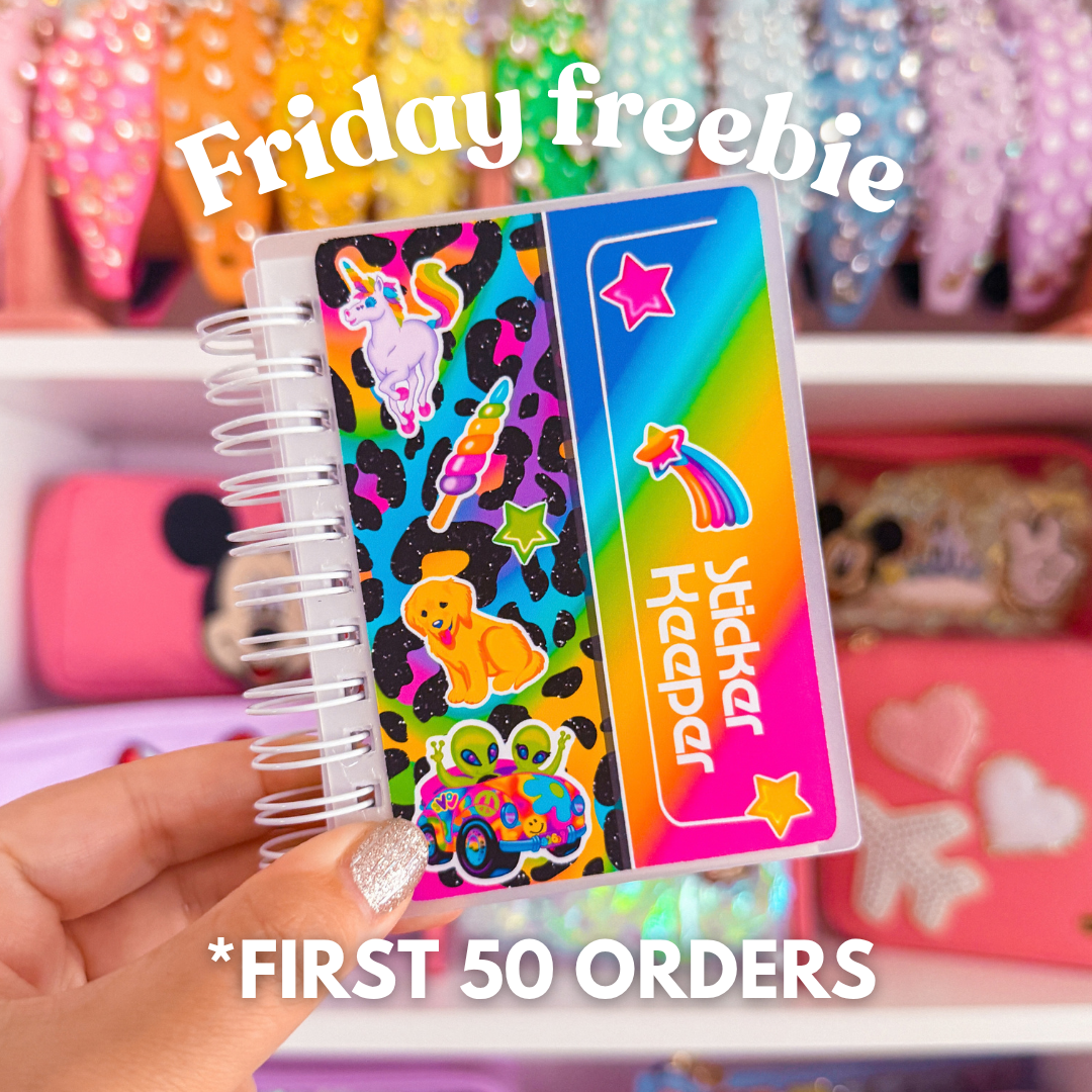 **FREEBIE 1 PER PERSON, PER DAY** FRIDAY, September 18th - 3x4 Reusable Sticker Book