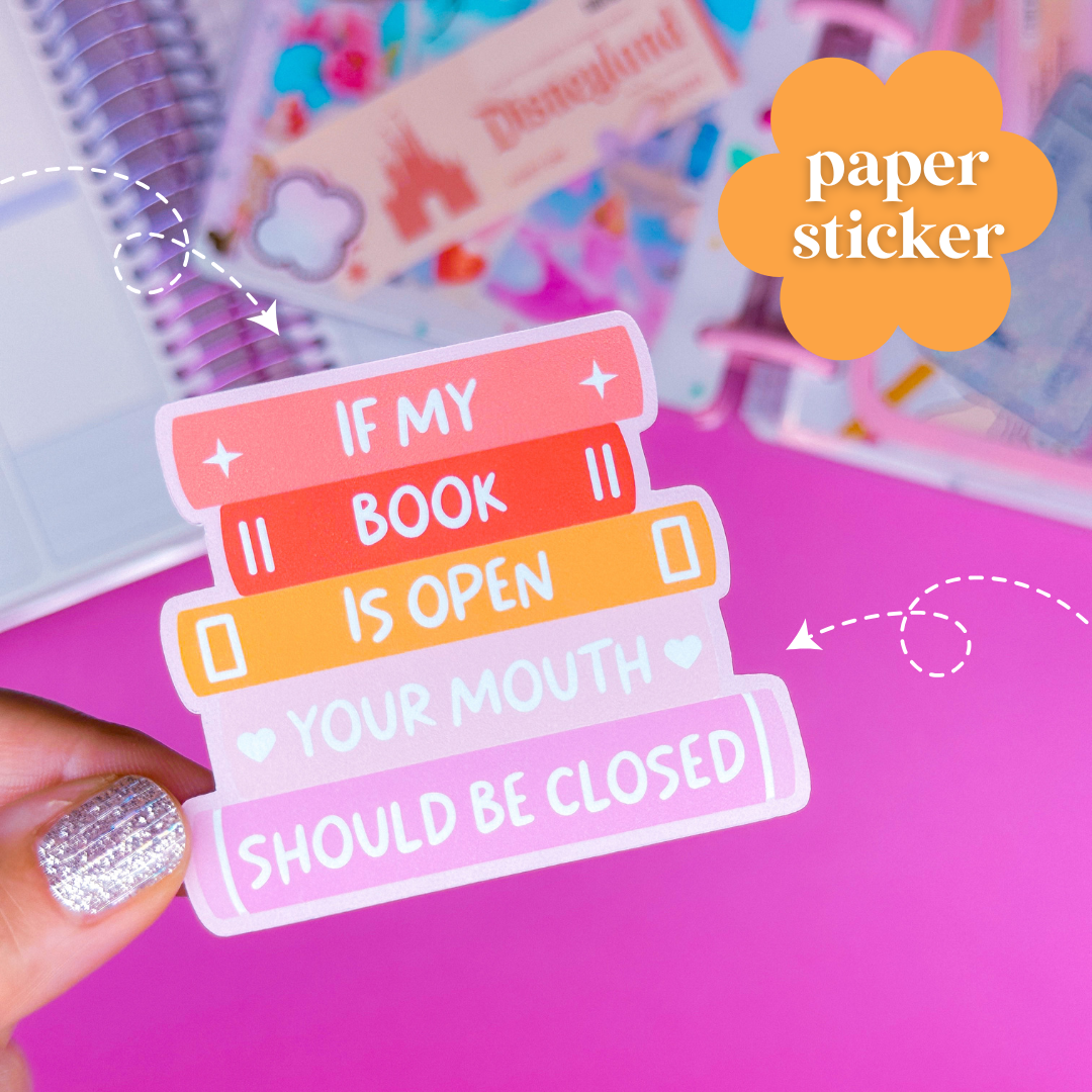 Journaling Paper Sticker - Book Stack – NoWhiteSpaceStickers