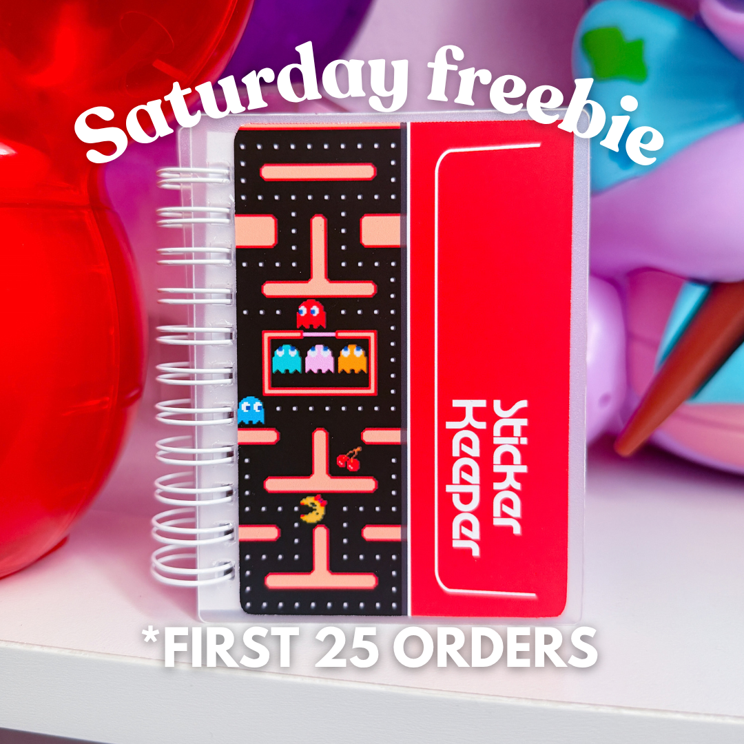 **FREEBIE 1 PER PERSON, PER DAY** SATURDAY, September 19th - 3x4 Reusable Sticker Book