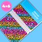 4x6 (Medium) Reusable Sticker Book (Peel 'n Stick) - STICKER KEEPER Blue Leopard
