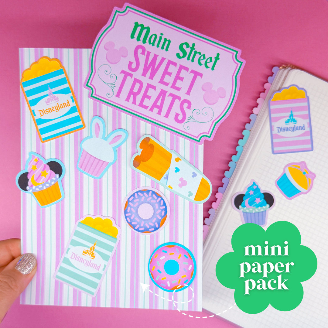 NEW! STICKER SCRAP PACK - Storefronts (Main St. Treats)