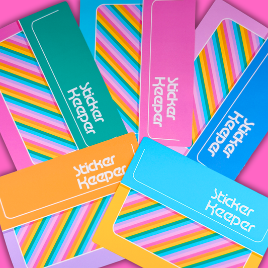 *PRE-ORDER* Sticker Storage Books - Rainbow Stripes - *SHIPS MID/LATE JUNE*