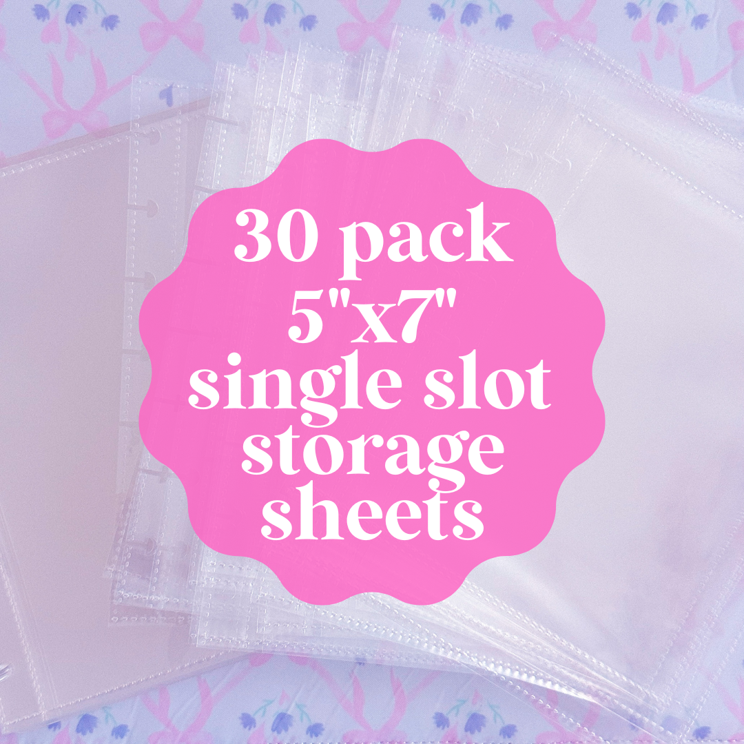 NEW! 5x7 Disc Storage Album - EXTRA PACK OF CLEAR SHEETS