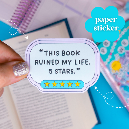 Journaling Paper Sticker - Book Reviews