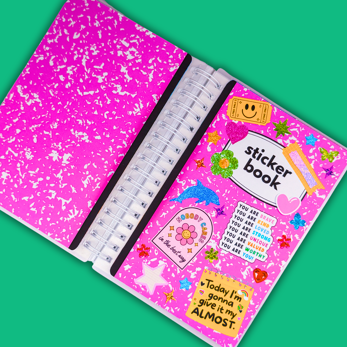 *PRE-ORDER* Reusable Sticker Book (Peel 'n Stick) - Composition Notebook - *SHIPS EARLY/MID OCTOBER* (Copy) (Copy)
