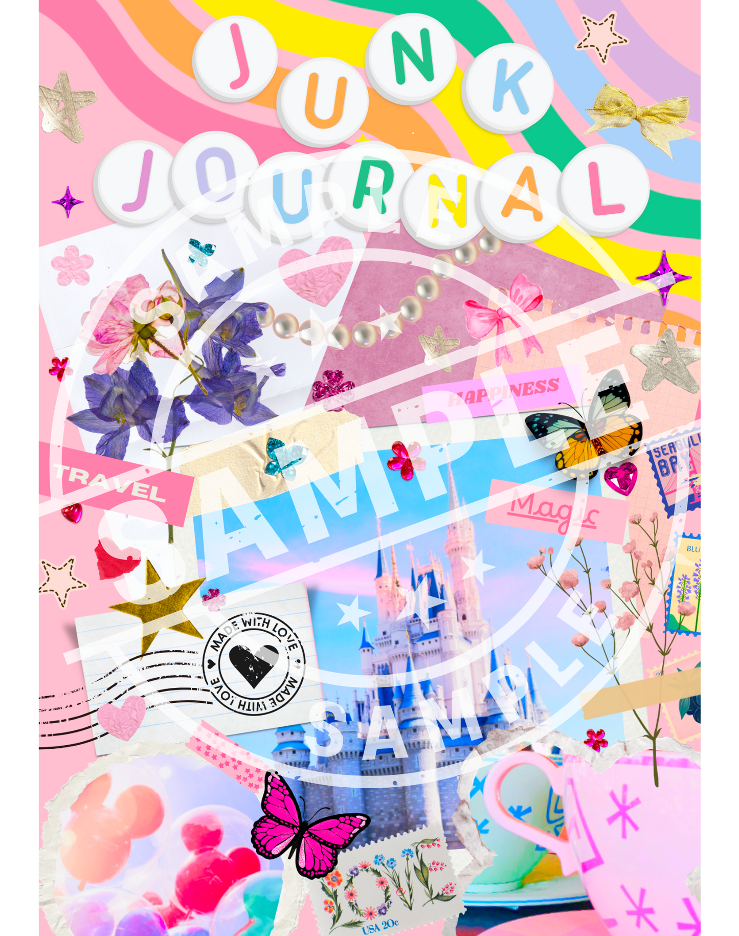 *DIGITAL DOWNLOAD ONLY* Junk Journal Collage (COVER SIZE)