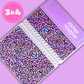 3x4 (Small) Reusable Sticker Book (Peel 'n Stick) - STICKER KEEPER Lilac Leopard