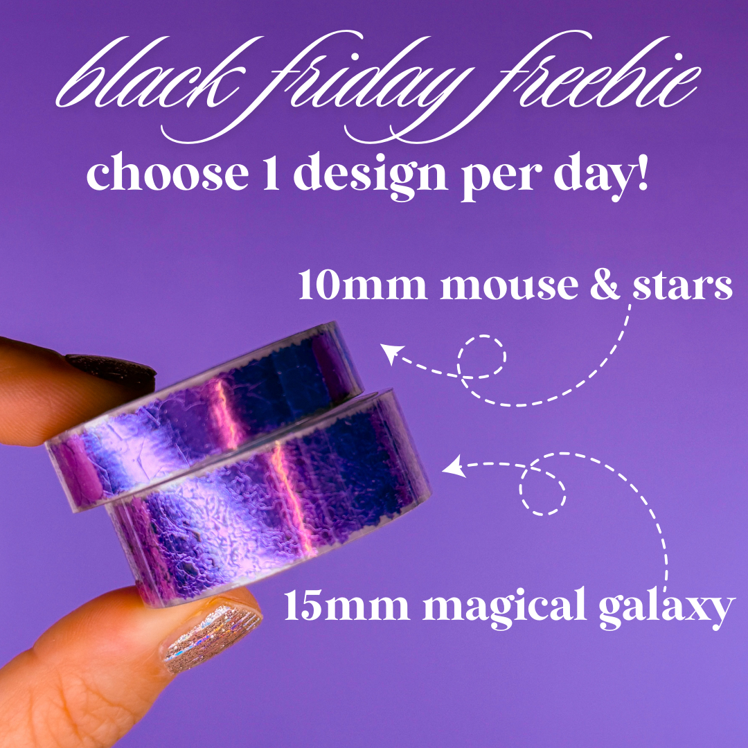 Black Friday FREEBIE! *1 Per Person, Per DAY* - Clear Washi Tape