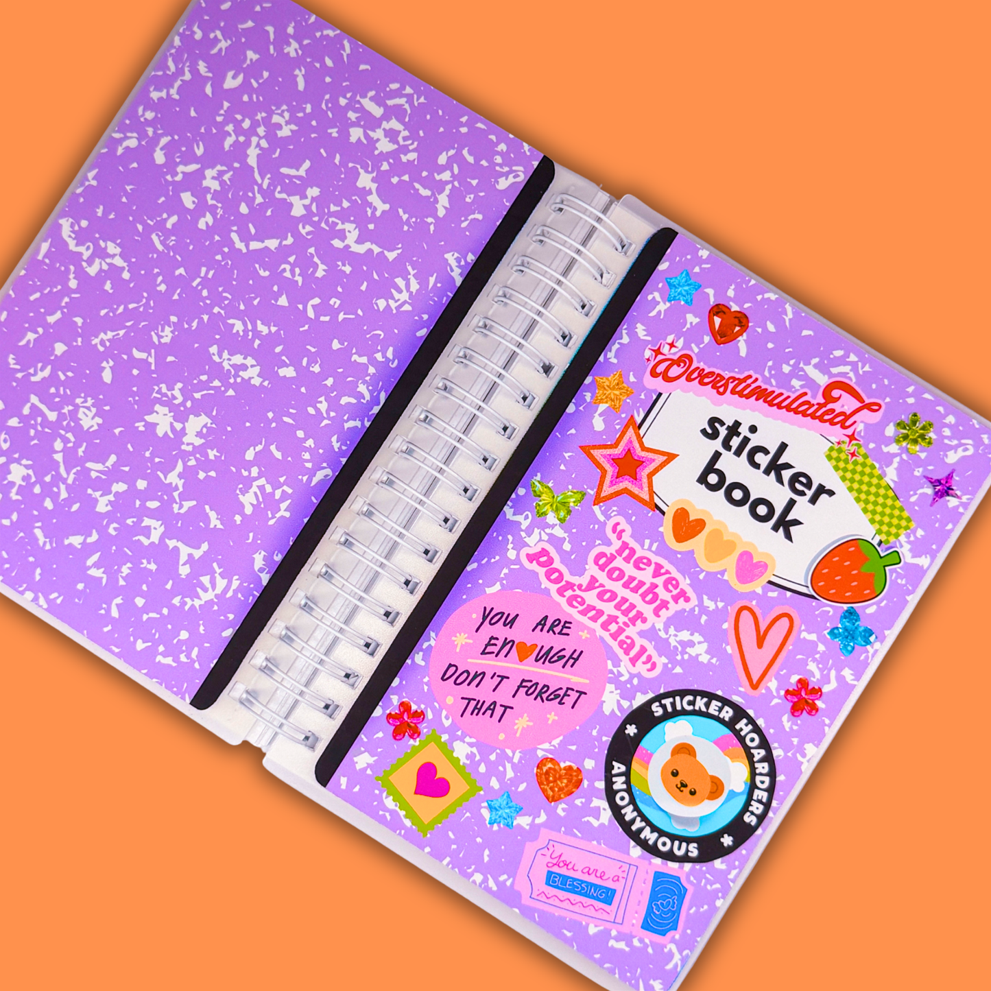 *PRE-ORDER* Reusable Sticker Book (Peel 'n Stick) - Composition Notebook - *SHIPS EARLY/MID OCTOBER* (Copy) (Copy)