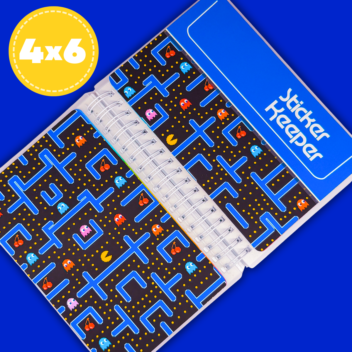 4x6 (Medium) Reusable Sticker Book (Peel 'n Stick) - PacMan