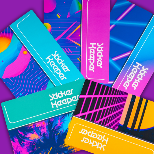 *PRE-ORDER* Sticker Storage Books - 80's NEON *SHIPS MID/LATE JUNE*