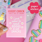 Journaling Paper Sticker - MORE! GUEST CHECKS