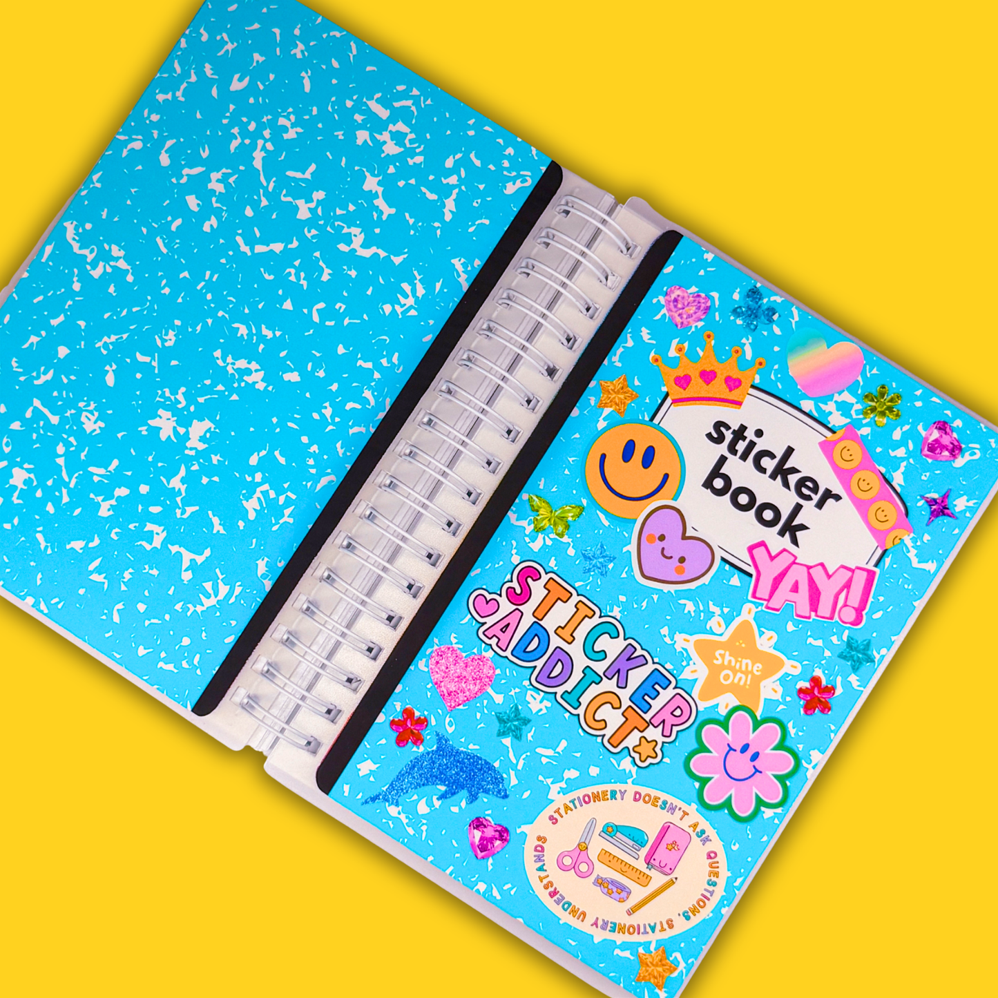 *PRE-ORDER* Reusable Sticker Book (Peel 'n Stick) - Composition Notebook - *SHIPS EARLY/MID OCTOBER* (Copy) (Copy)