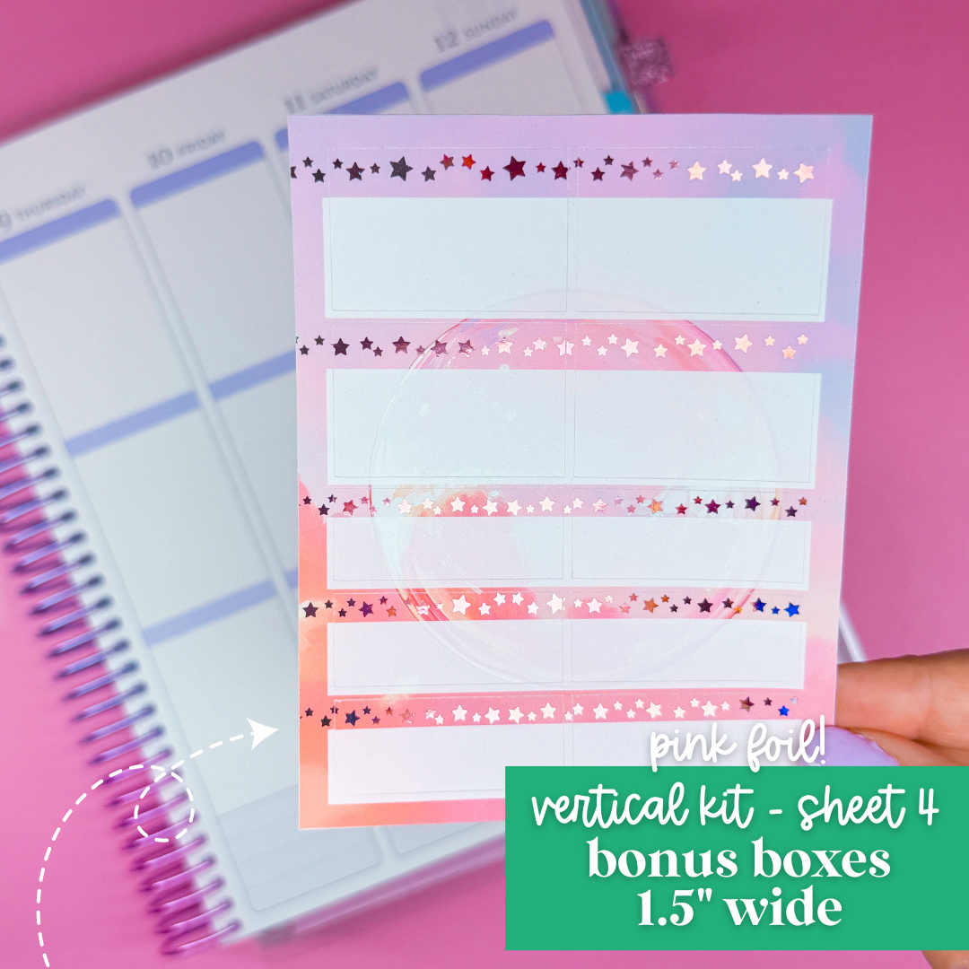 FOILED Vertical Planner Stickers (Standard 1.5") - Wicked 2.0