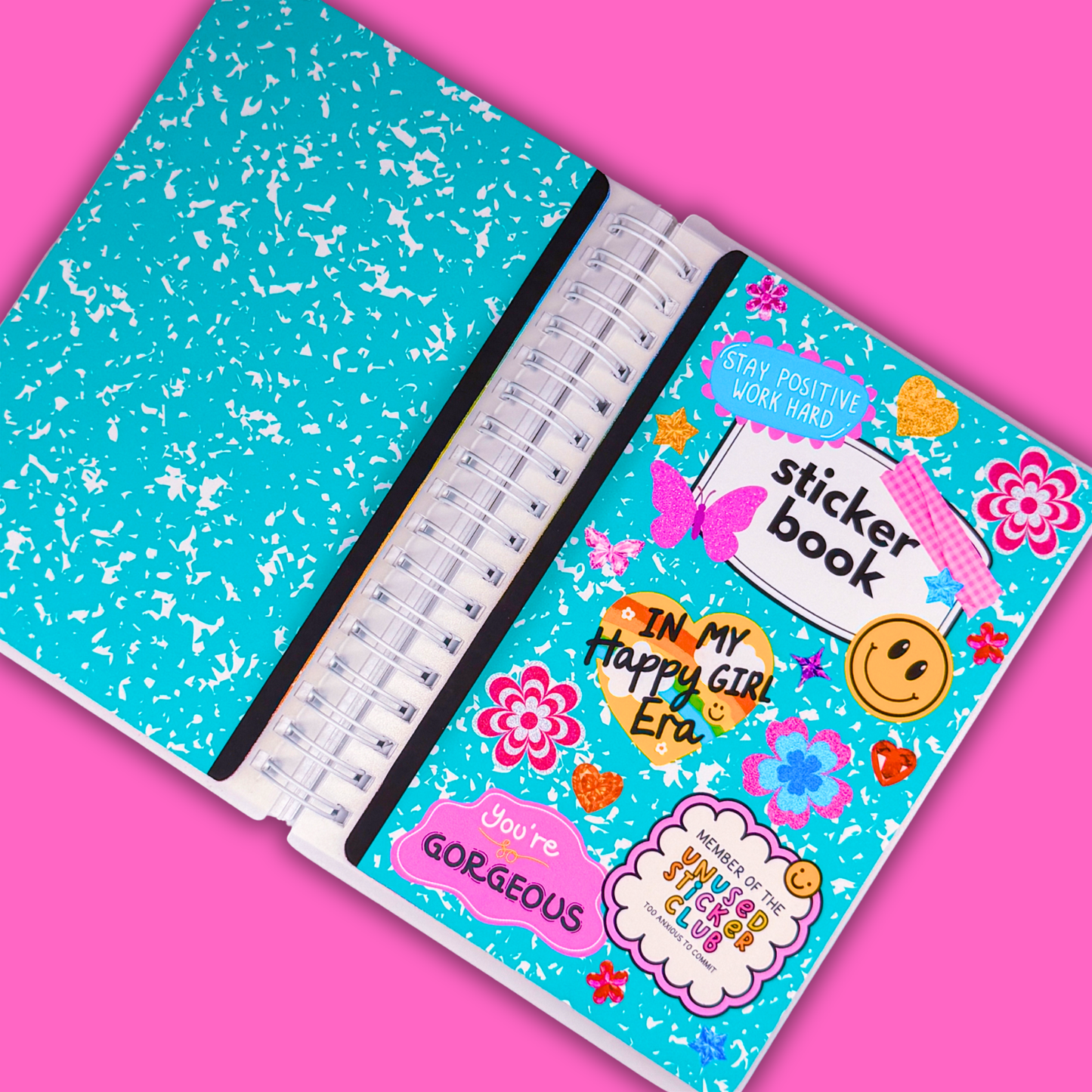 *PRE-ORDER* Reusable Sticker Book (Peel 'n Stick) - Composition Notebook - *SHIPS EARLY/MID OCTOBER* (Copy) (Copy)