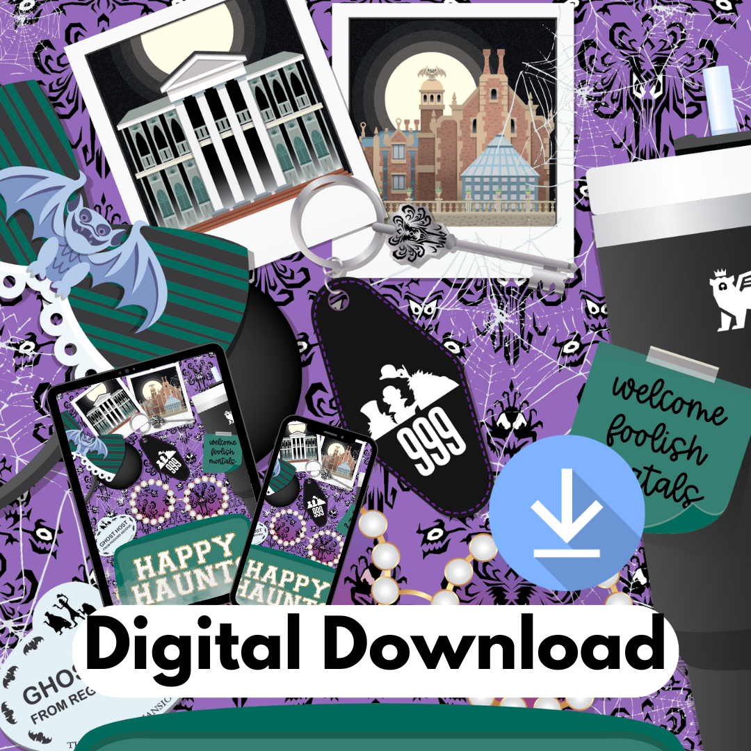 *DIGITAL DOWNLOAD ONLY* Original Flatlay 5x7 - HAUNTED MANSION