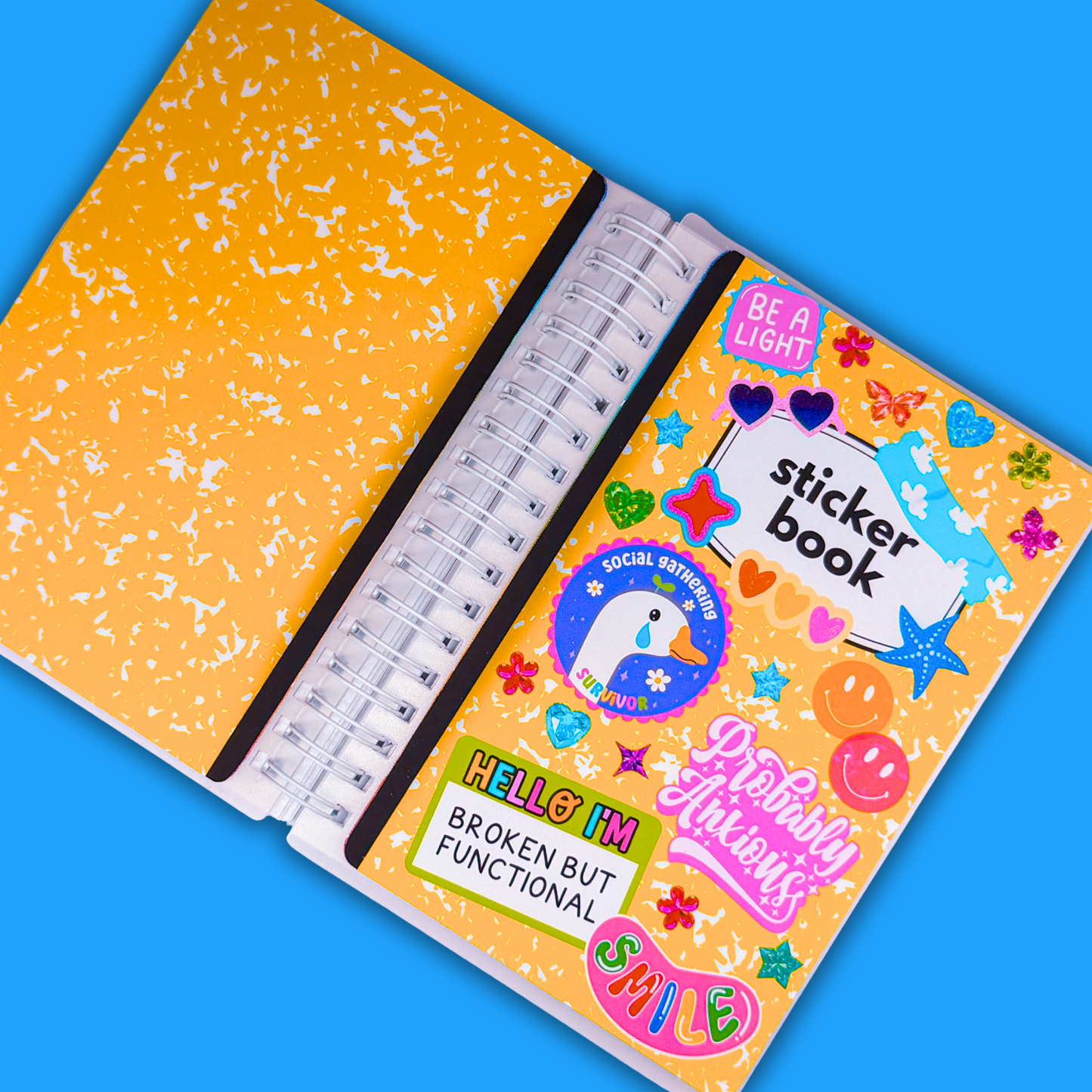 *PRE-ORDER* Reusable Sticker Book (Peel 'n Stick) - Composition Notebook - *SHIPS EARLY/MID OCTOBER* (Copy) (Copy)