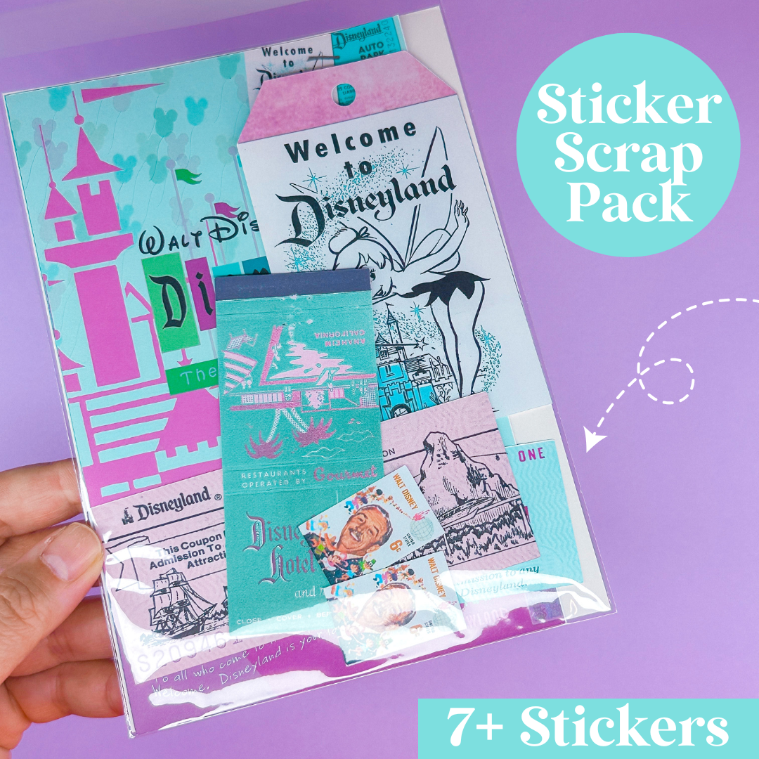 NEW! STICKER SCRAP PACK - DL Vintage 1955 (Mini Sampler Pack)