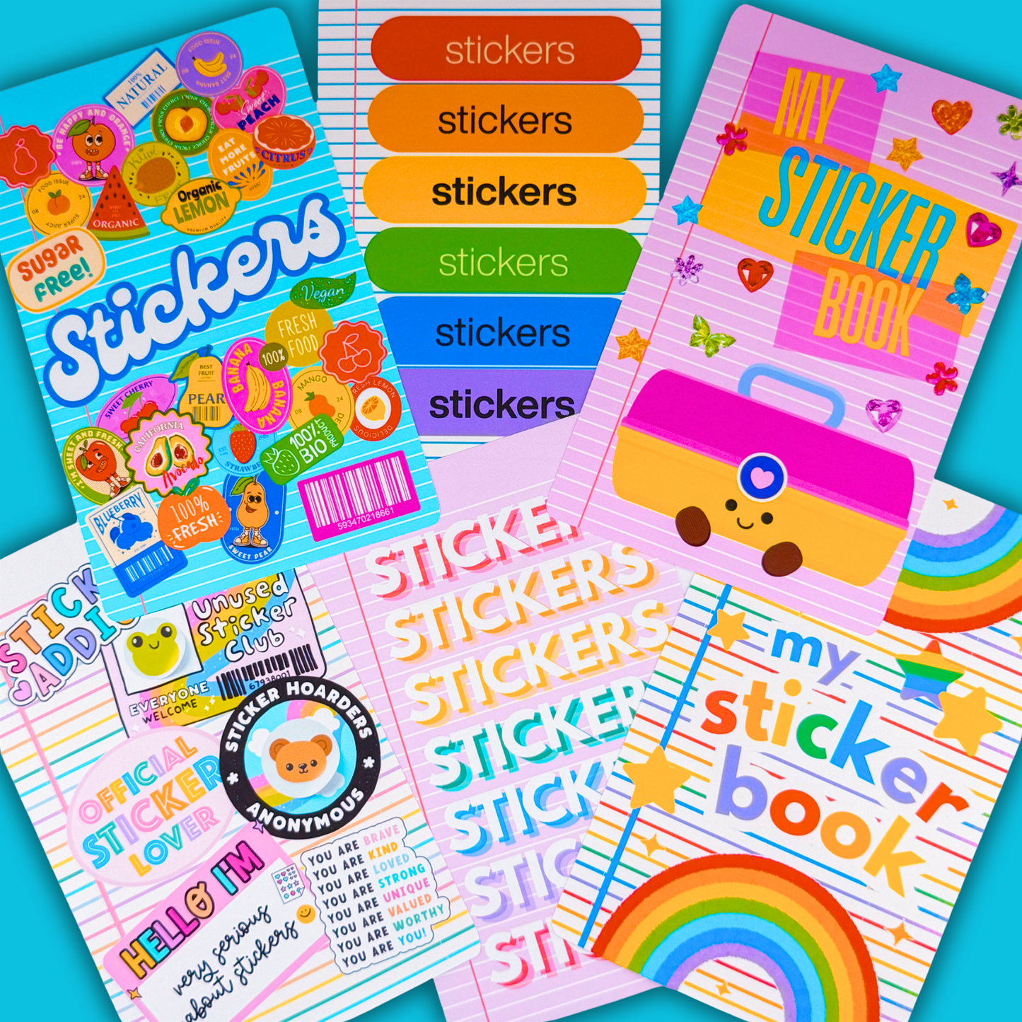 *PRE-ORDER* Reusable Sticker Book (Peel 'n Stick) - Notebook Paper - *SHIPS EARLY/MID OCTOBER* (Copy)