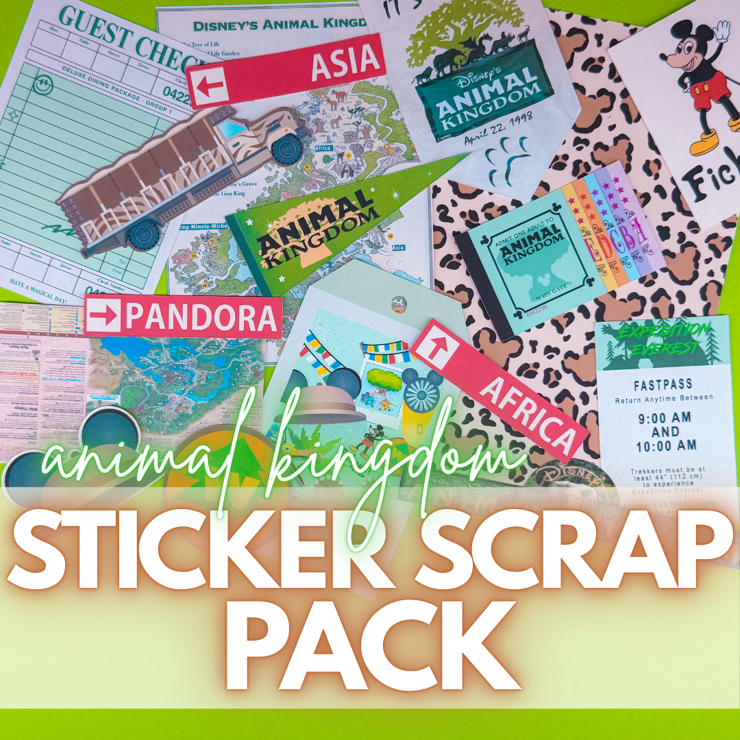 NEW! STICKER SCRAP PACK - Animal Kingdom