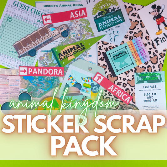 NEW! STICKER SCRAP PACK - Animal Kingdom