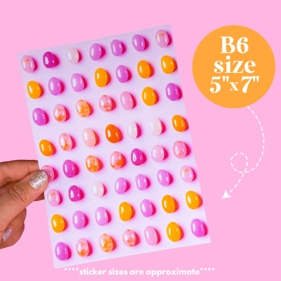 NEW! Journaling Paper Sticker - 5x7 Full Page Background Stickers (Funky Realism)