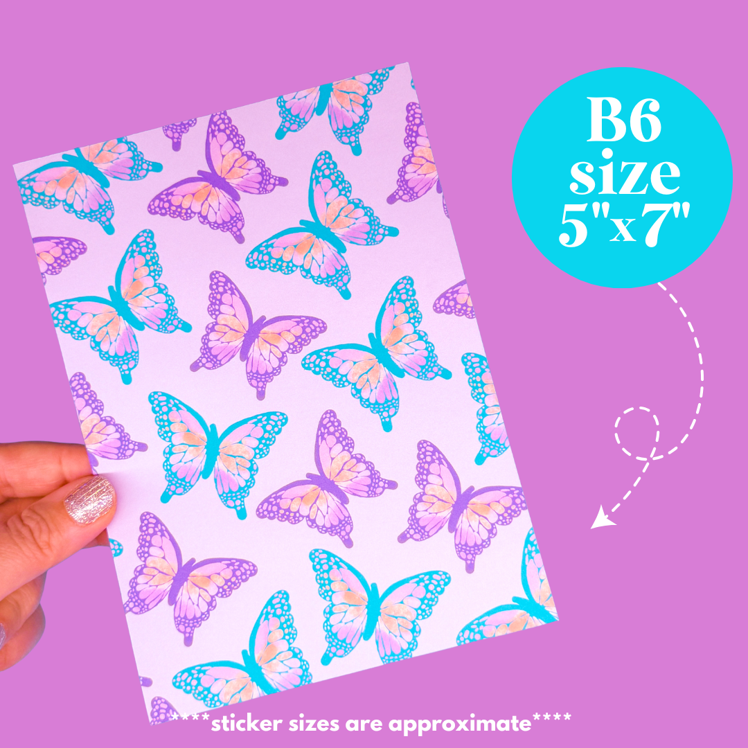 NEW! Journaling Paper Sticker - 5x7 Full Page Background Stickers (Spring Chic)