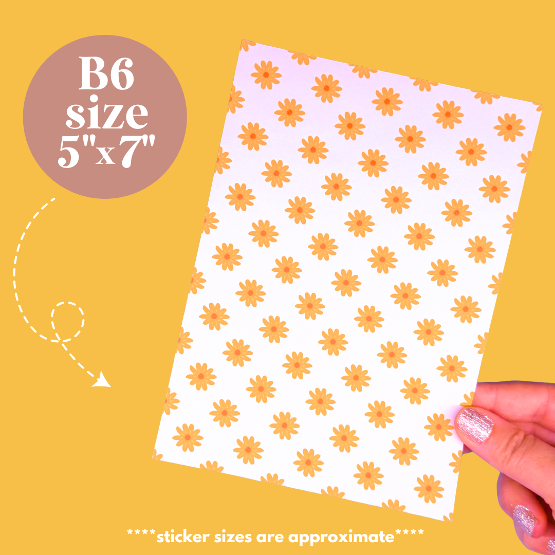 NEW! Journaling Paper Sticker - 5x7 Full Page Background Stickers (Spring Chic)