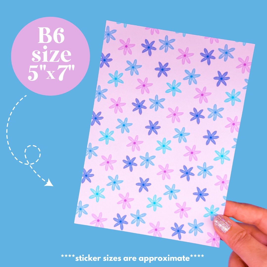 NEW! Journaling Paper Sticker - 5x7 Full Page Background Stickers (Spring Chic)
