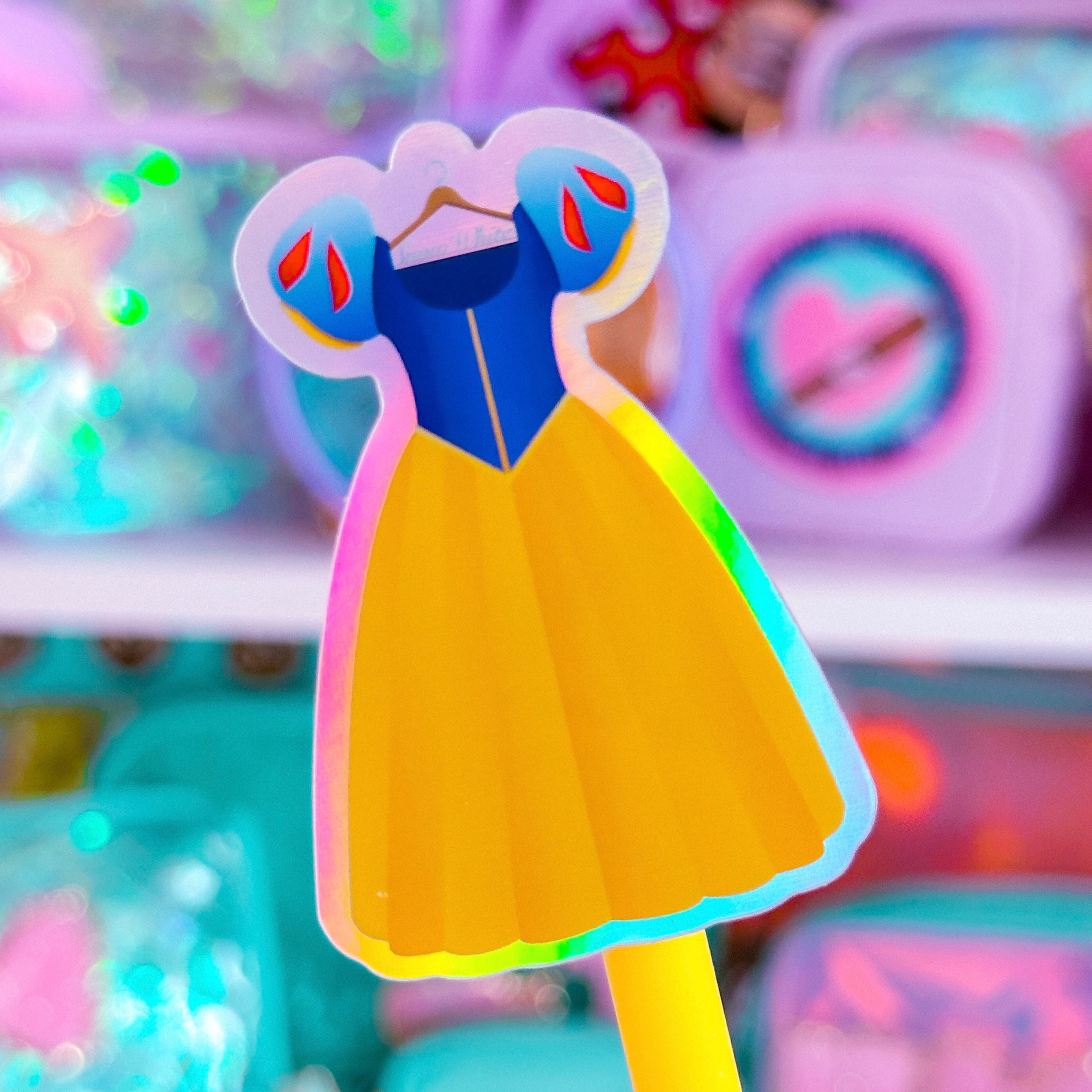 Waterproof Sticker - (Snow White) White Dress – NoWhiteSpaceStickers