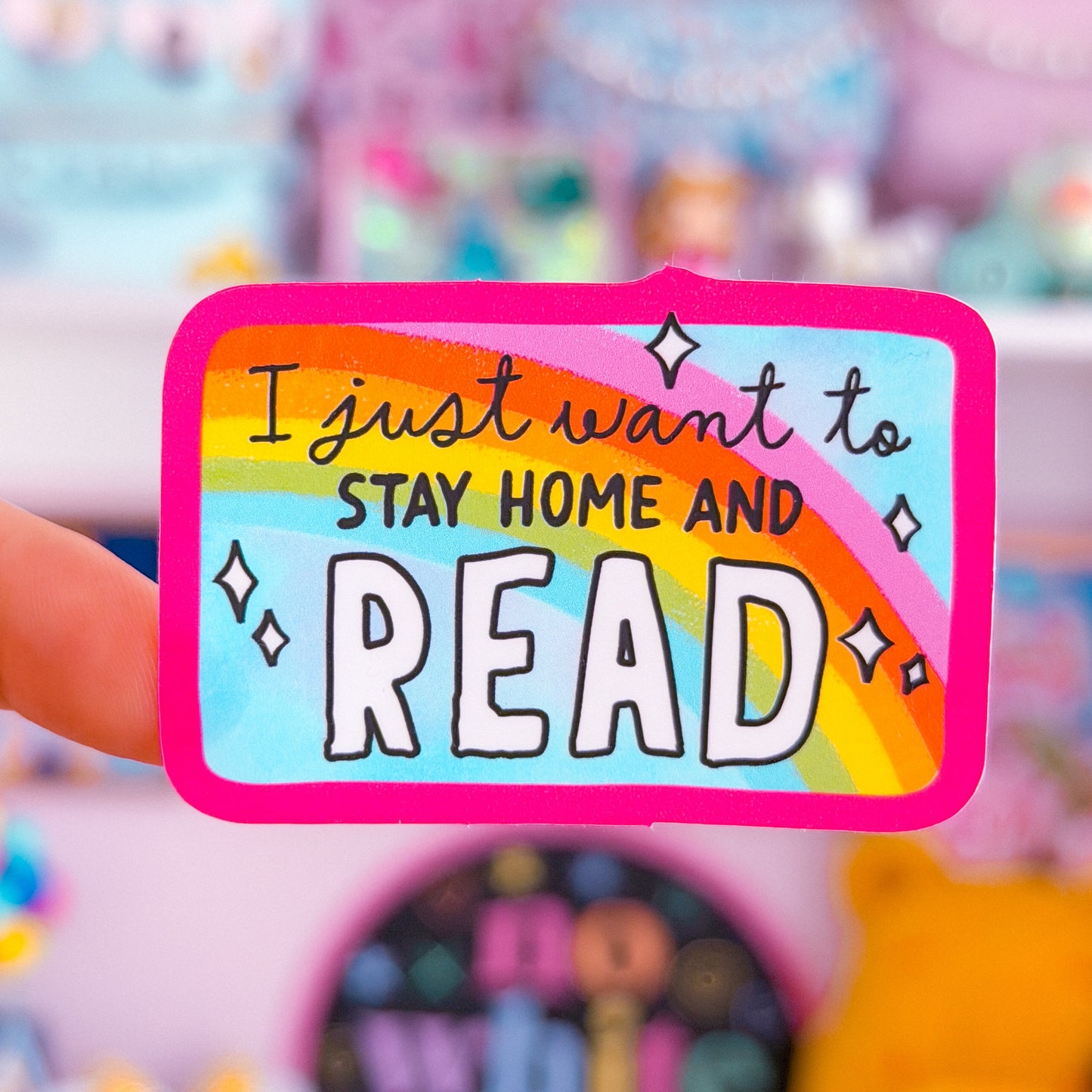 Waterproof Sticker - Stay Home And Read